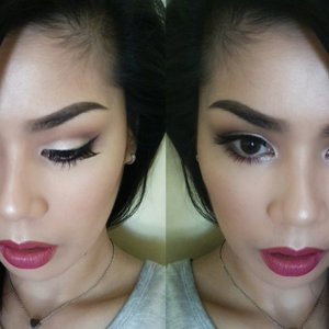 Soft Cut Crease with bold lip color