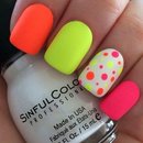 Neon polka dots