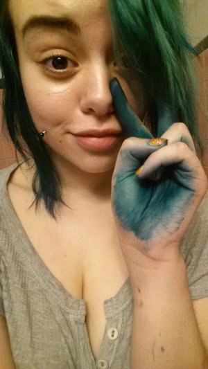 What are gloves?  

Dye used: Splat in "Deep Emerald" 
P.s I hate this stuff. 