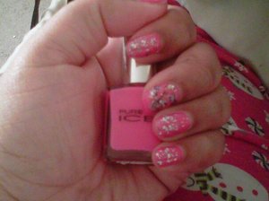 My Bubble  Gum Pink And Glitter Nails Pic#3