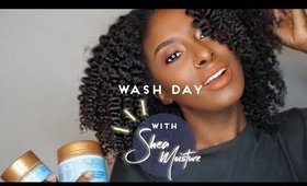 Natural Hair Wash Day tutorial using SheaMoisture’s Hydrate + Repair Line