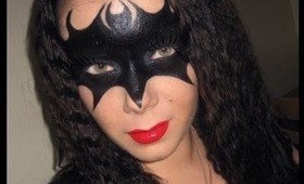 Halloween series : Batman vs Catwoman mask makeup tutorial