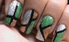 Color block nails totorial - How to do color blocking nail art designs pattern video colorblock