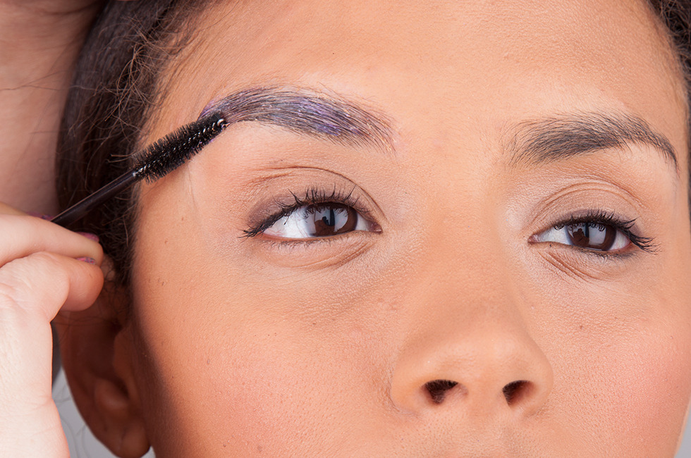 comb brows back up into the proper position