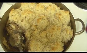 Wild Mushroom and Meat Cobbler