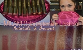 REVIEW: MILANI Color Statement Lipstick Collection (Naturals & Browns)
