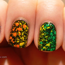 Rainbow splatter nails