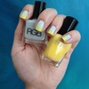 Grey & Yellow Ombre Nails