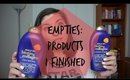 Empties| Products I Used up!