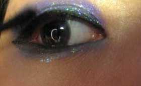 Holiday glam: naughty eyes with purple and blue