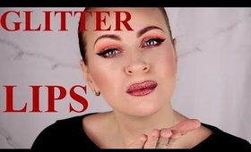 GLITTER LIPS WITH HUDA BEAUTY MAKEUP