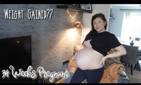 WEIGHT Gained?? - Pregnancy Update 34 Weeks | Danielle Scott