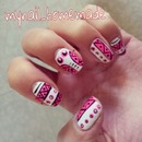 tribal nails with owl