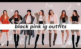 BLACK PINK OUTFITS FROM THEIR INSTAGRAM✨RECREATING FASHION LOOKS IN A WEEK