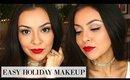 BOYFRIEND DOES MY VOICEOVER! Easy Classic Holiday Makeup - TrinaDuhra