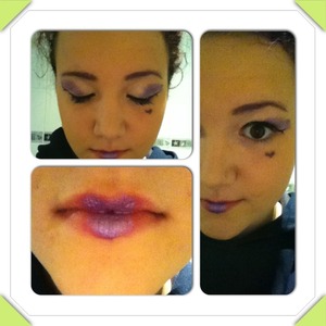 Playing with makeup with my mate and got the queen of Purple Hearts ;D