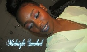 " Midnight Smoked " Silver, orange eyes + Blue grey lips