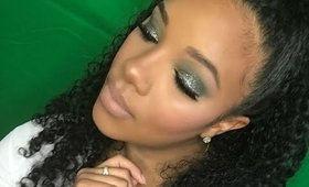 St Patricks day glitter look