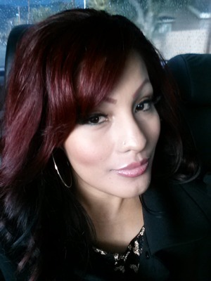 my take on cherry red hair with black undertone