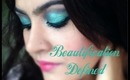 Teal Eye Makeup Using Barry M Dazzle Dust