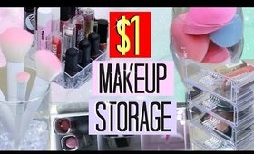 Makeup Storage Ideas for $1!!