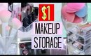 Makeup Storage Ideas for $1!!