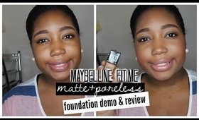 Maybelline Fit Me Matte + Poreless Foundation Demo & Review | Jessica Chanell