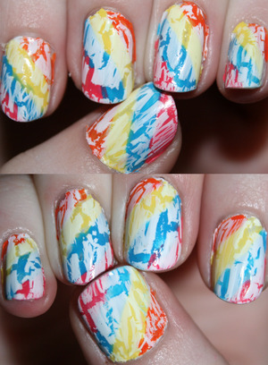 Rainbow and White Crackle