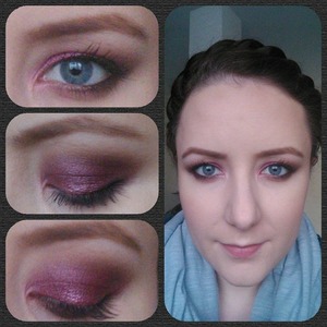 I used Last Call from Urban Decay all over the lid and then used Buff from the Naked 1 palette in the crease