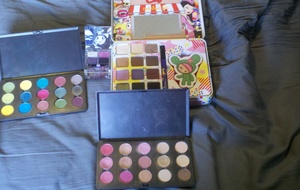 Tokidoki & 2 of my MAC palettes.  I have a 3rd somewhere I am desperately looking for, as it is my favourite.