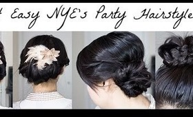 4 Easy NYE's or Holiday Work Party Hairstyles!