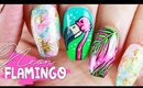 Neon Flamingo Nail Art Tutorial // Hand Painted Summer Nail Art at Home