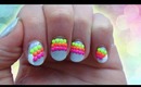 Studded Rainbow Nails | Bornprettystore Review