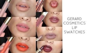 Gerard Cosmetics Lip Swatches