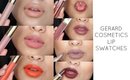 Gerard Cosmetics Lip Swatches