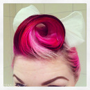 Pink victory roll