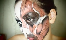 Halloween Makeup: Exposed Face Muscles Makeup Tutorial