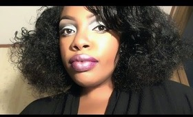 Makeup Look: Bold Grays with a Purple lip