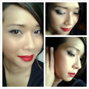 Eye make up using Oriflame Pure Colour Eye Shadow Palette - Nude and Gray
