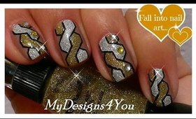 Braided Nail Art | How to Braid Nails | Gold & Silver Nail Design  ♥
