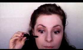 In a hurry make-up tutorial.