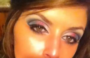 Didnt have a very good camera....but u get the idea lol--Colorful cut crease look.