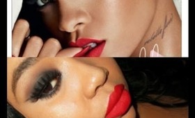 Rihanna MAC Holiday 2013 Collection Promo Pic Inspired Look.