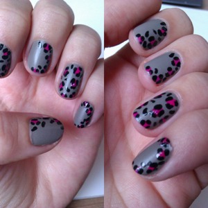 Neon mixed with neutral leopard print 