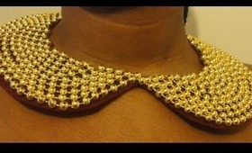 DIY Peter Pan Collar Necklace / Pearl Beaded Collar Necklace