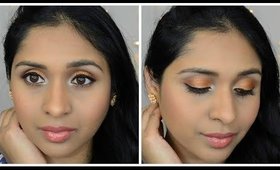 Simple Gold Eye Makeup with Juvia's Place Masquerade Mini Palette| Festive look 2017 | Deepikamakeup