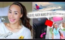 Airplane/Travel Hair Makeup Outfit + What to Pack In Your Carry On!