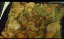 Garlic Mustard Chicken W/ Peas 'n Carrots
