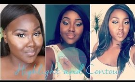 HIGHLIGHT & CONTOUR ROUTINE FOR DARK SKIN WITH NEW TECHNIQUE- DOUBLE HIGHLIGHT FOR ROUND CHEEKS