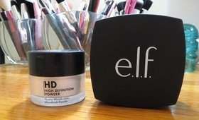 Splurge or Save? MUFE HD Microfinish Powder vs Elf HD Powder in Sheer